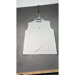 Adidas Climalite Sleeveless Shirt Mens XL Gray Black Athletic‎ Workout Tank Top